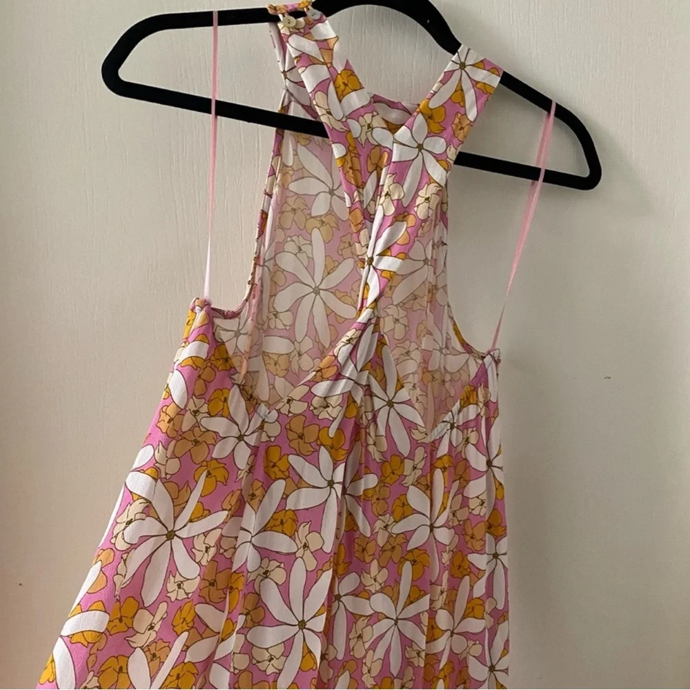 Fighting Eel Ava Sky Daniela Pink Tiare Maxi Dress floral - Picture 8 of 10